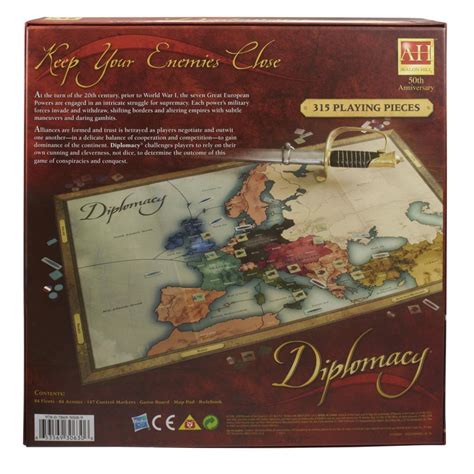 Avalon Hill Diplomacy Cooperative Strategy Board Game, Ages 12 and Up, 2-7 Players - Avalon Hill