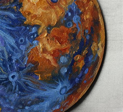 Mercury Planet Original Art Mercury Oil Painting Space Solar - Etsy