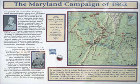 The Maryland Campaign of 1862 wayside marker