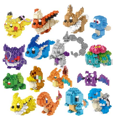 pokemon lego like block building sets pikachu charizard evee squirtle bulbasaur - Pokemon