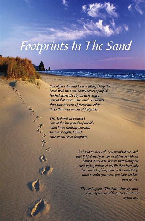 Footprints In The Sand Poem Printable