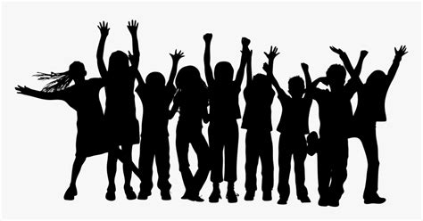 Group Dancing Silhouette Png - Kids Singing Silhouette, Transparent Png ...