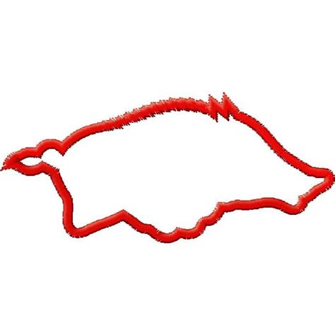 Razorback Outline Clipart clipart | Applique designs, Arkansas razorbacks crafts, Razorbacks