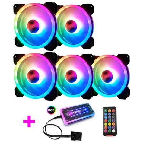 12cm Rgb Fan With Rgb Controller Box ( Or Argb Controller Box) And Remote Controller For Pc Case ...