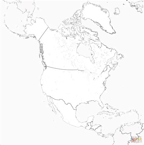 North America Map Coloring Sheet