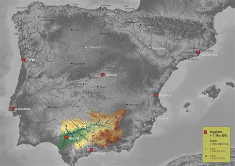 mapa del Guadalquivir