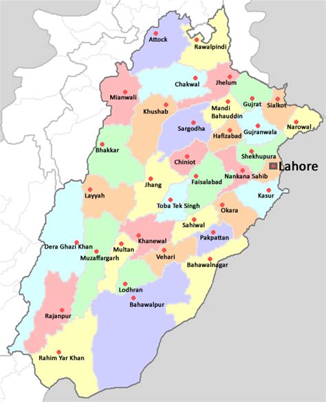 Pakistan Punjab Rivers Map