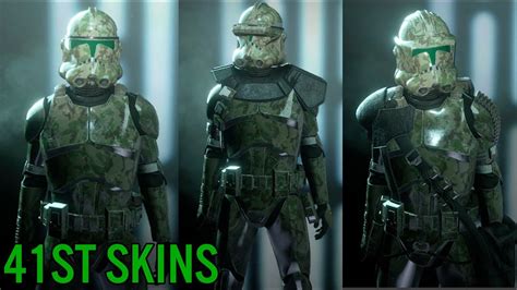 All 41st Elite Corps Clone Trooper Skins - Star Wars Battlefront 2 - YouTube