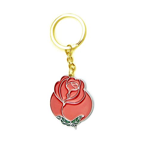 Artigifts Custom Flower Key Chain Preserved Rose Keychain - Metal Keychain