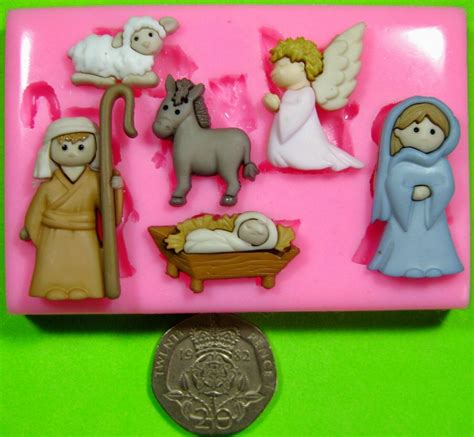 School Nativity Scene Christmas Silicone Mould by Fairie Blessings | eBay