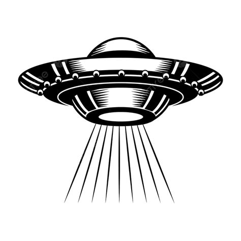 Ufo Vector Illustration Alien Spaceship, Silhouette, Unidentified, Invaders PNG and Vector with ...