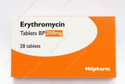 Erythromycin antibiotic drug - Stock Image - C007/1852 - Science Photo Library