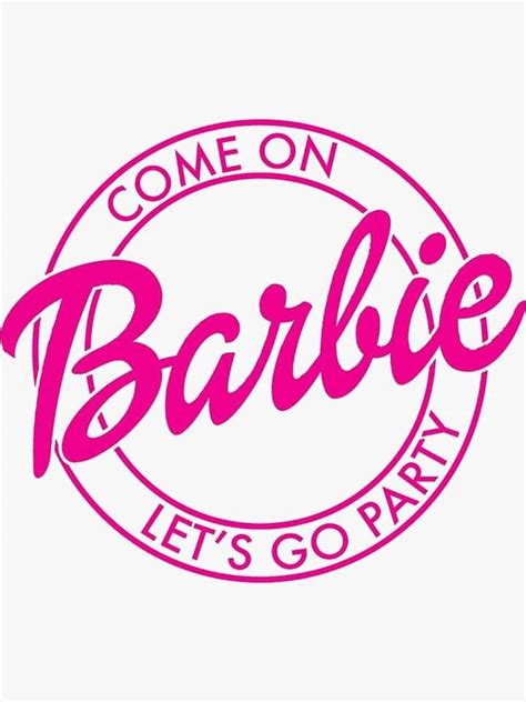 the logo for barbie let's go party