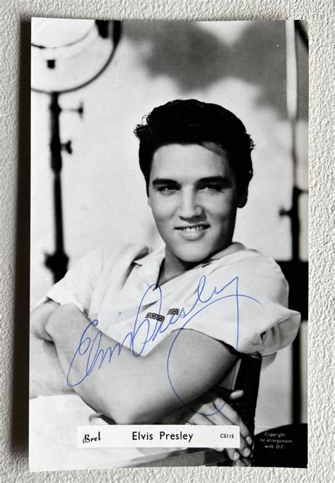 Elvis Presley signed twice autographed 4×6 inch postcard photo ...