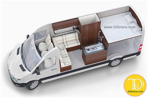 3D Layout Design for Caravans, Motorhomes - 3D Floor Plans