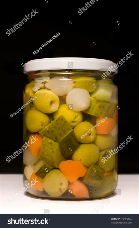 Pickled Vegetables In Glass Jar Stock Photo 13683364 : Shutterstock