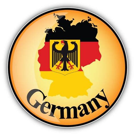 Germany Map Flag Label Car Bumper Sticker Decal | Germany map, Car bumper stickers, Bumper stickers