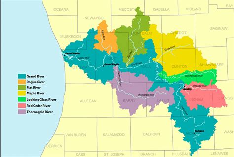 Grand River Watershed Map | History Grand Rapids