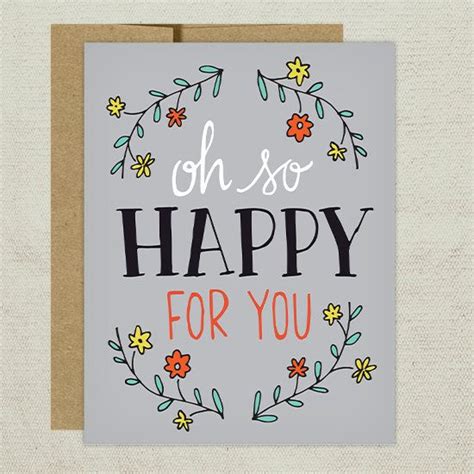 Oh So Happy For You Greeting Card - hand-drawn, paper goods, greeting card, congrats ...