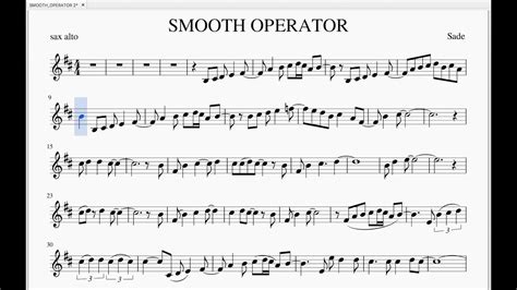 SMOOTH OPERATOR base per sax alto - YouTube