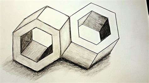 How To Draw 3D Optical Illusions - Inseparable Bolts | Optical illusions drawings, Illusion ...