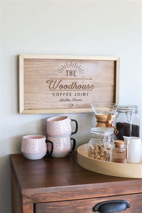 How To Make A DIY Personalized Wood Coffee Shop Sign