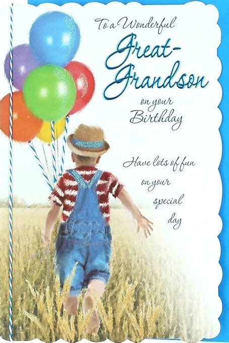 For A Special Great Grandson........Larger Birthday Greetings Card belfastctcentre.com