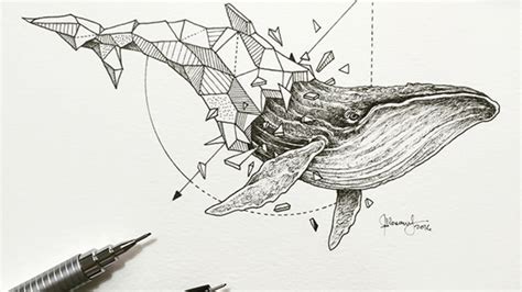 Artist Pairs Wildlife With Geometry to Create Stunning, Lively Drawings | Mental Floss