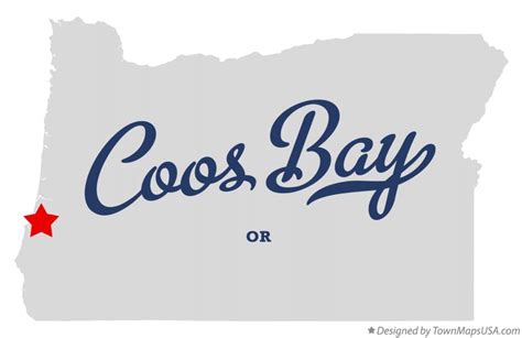 Map of Coos Bay, OR, Oregon