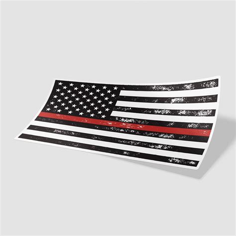 Thin Red Line American Flag Sticker (RED LINE STICKER) - City Arsenal