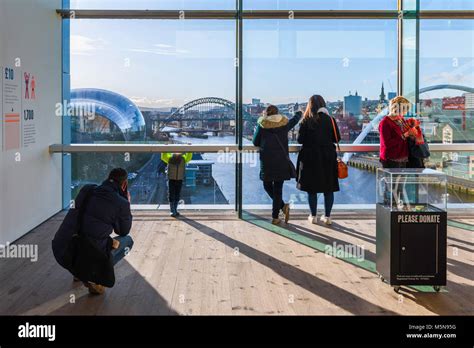 Baltic Centre Newcastle, inside the viewing gallery in the Baltic Centre For Contemporary Arts ...