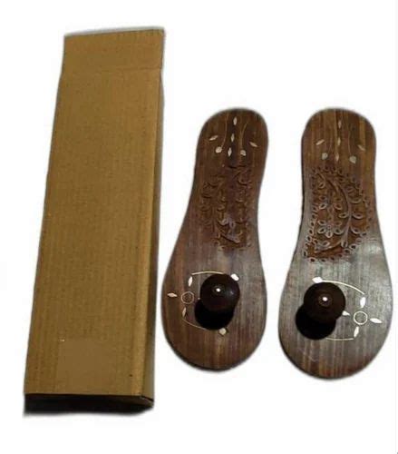 Size: 6 Brown Wooden Paduka, Men at Rs 105/pair in Saharanpur | ID ...