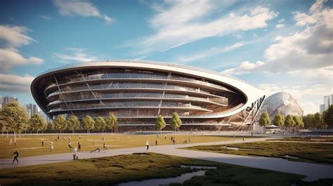 Modern Stadium Architecture and Design | Premium AI-generated image