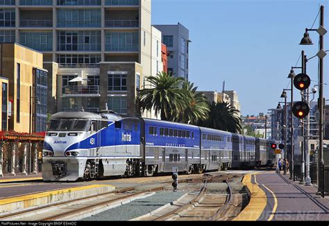 AMTK 451 Amtrak EMD F59PHI at San Diego, California by BNSF ES44DC ...