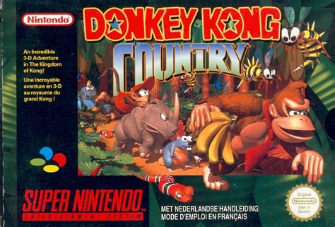 Donkey Kong Country (1994) box cover art - MobyGames