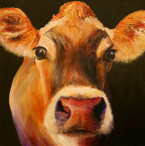 Rosanna the Jersey cow painting