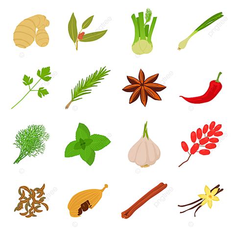 Spices Clipart Hd PNG, Spices Icons Set Cartoon Style, Style Icons, Cartoon Icons, Spices PNG ...