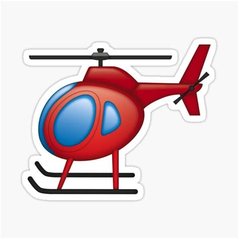 "Emoji helicopter" Sticker for Sale by LeDroleEcolier | Redbubble