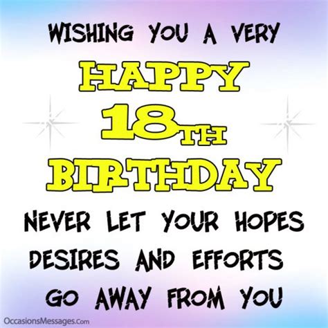 Best Happy 18th Birthday Wishes, Messages and Cards