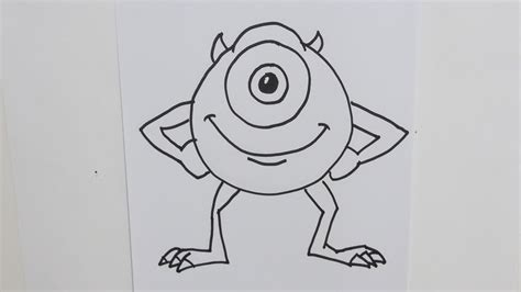 How To Draw Mike Wazowski Step By Step Easy