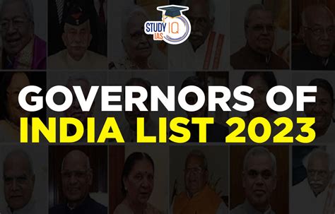 List of Governor of India 2023, Current Governor of India State-wise