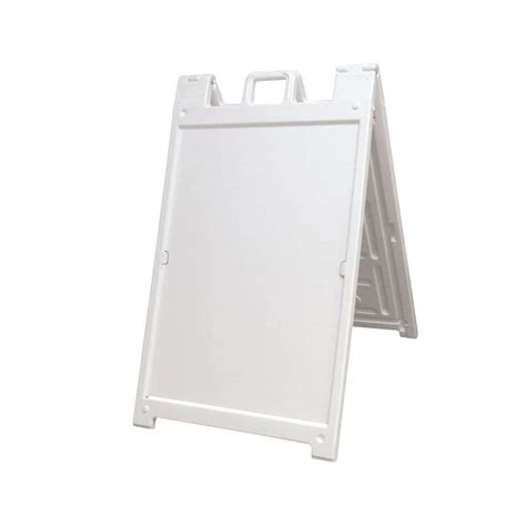 Plasticade Deluxe Signicade Portable Folding Double Sided Sign, White - Walmart.com