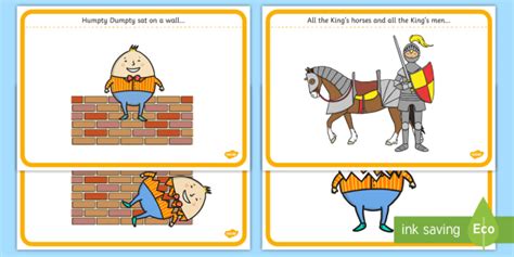 Humpty Dumpty Story Sequencing Cards (Teacher-Made) - Twinkl