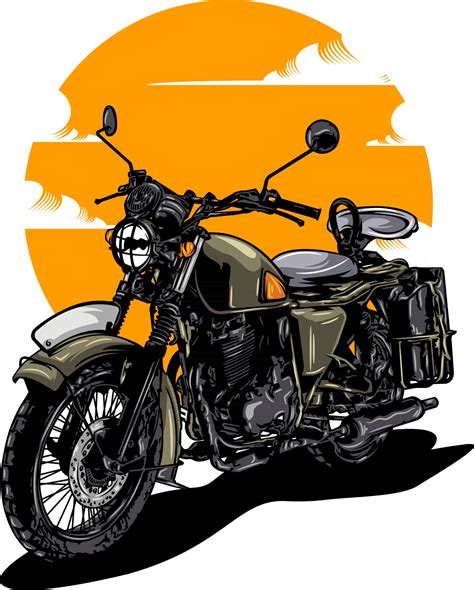 vintage motorcycle illustration on solid color 2928964 Vector Art at Vecteezy