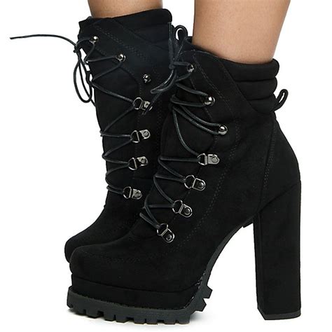 LILIANA Women's Monclair-4 High Heel Boots MONCLAIR-4/BLACK - Shiekh