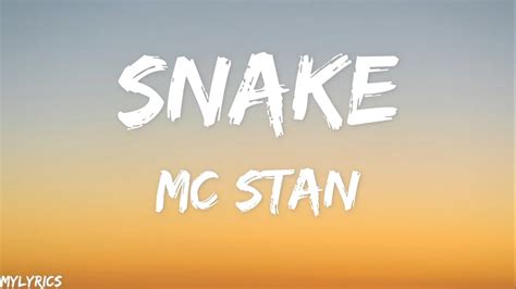 MC STΔN - SNAKE (LYRICS) - YouTube