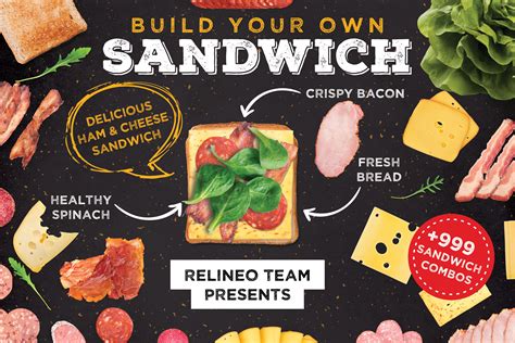 Sandwich Builder / Creator | Product Mockups ~ Creative Market