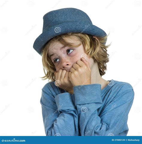 Scared Boy Child Stock Photo - Image: 27085120