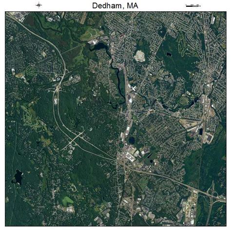 Aerial Photography Map of Dedham, MA Massachusetts