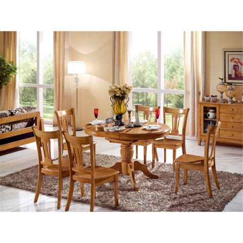 Solid wood extension dining table